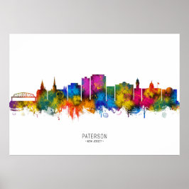 Paterson New Jersey Silhouette Poster