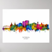 Paterson New Jersey Skyline Poster (Voorkant)