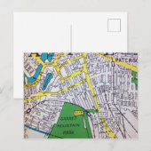 Paterson, NJ Map Briefkaart (Voorkant / Achterkant)