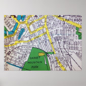 Paterson, NJ  Map Poster (Voorkant)