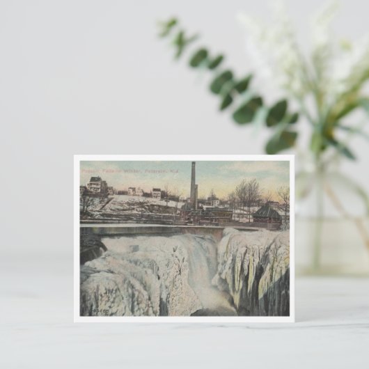 Paterson NJ, Passaic Herfsten in de winter 1910  Briefkaart (Staand voorkant)