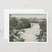 Paterson NJ, Passaic Herfsten, Overstroming van 19 Briefkaart (Voorkant / Achterkant)