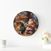 Paterson Scottie Dog / Santa Gepersonaliseerde Ker Grote Klok (Huis)