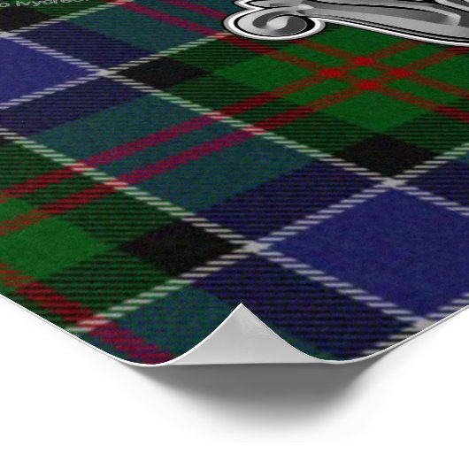 Paterson Tartan & Badge Poster (Hoek)