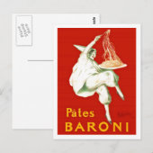 Pates Baroni Cappiello  reclame Briefkaart (Voorkant / Achterkant)