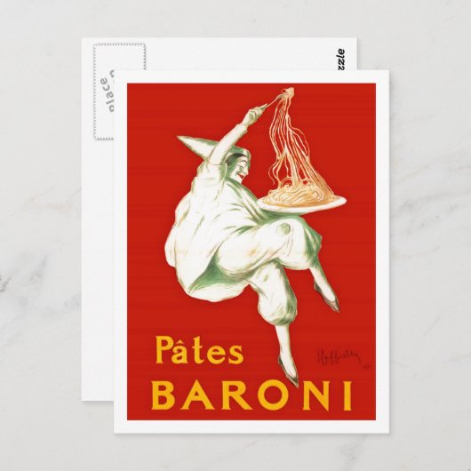 Pates Baroni Cappiello  reclame Briefkaart (Voorkant / Achterkant)