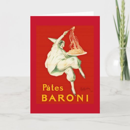 Pates Baroni Cappiello  reclame Kaart (Voorkant)