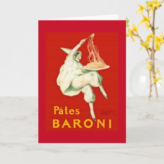 Pates Baroni Cappiello  reclame Kaart (Gele Bloem)