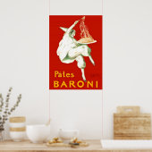 Pates Baroni Cappiello  reclame Poster (Keuken)