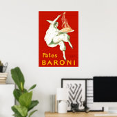 Pates Baroni Cappiello  reclame Poster (Thuiskantoor)