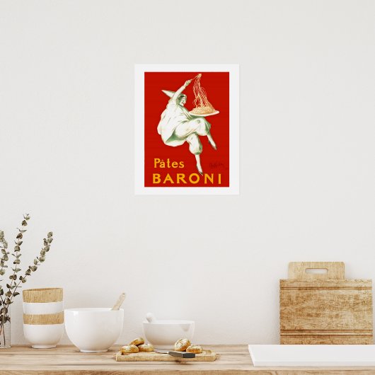 Pates Baroni Cappiello  reclame Poster (Keuken)