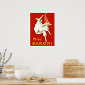 Pates Baroni Cappiello reclame Poster (Keuken)