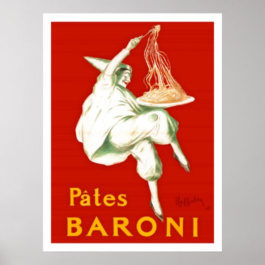 Pates Baroni Cappiello reclame Poster (Voorkant)