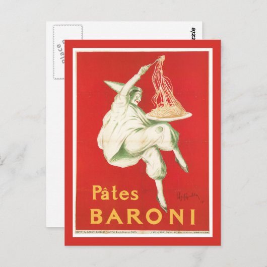 Pates Baroni Food and Art Briefkaart (Voorkant / Achterkant)