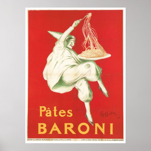 Pates Baroni  Food and Art Poster (Voorkant)