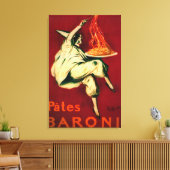 Pates Baroni Vintage PosterEurope Canvas Afdruk (Insitu (Woonkamer))
