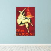 Pates Baroni Vintage PosterEurope Canvas Afdruk (Insitu (Houten vloer))