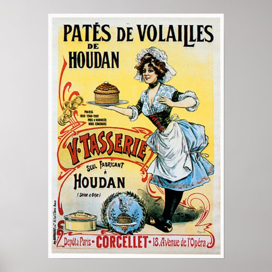 Pates de Volailles Houdan  Food and Art Poster (Voorkant)