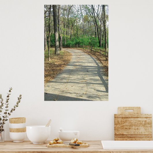 Path Minder gereisde fotografische afdruk Poster (Keuken)