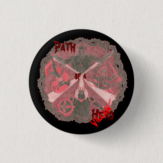 "Path of a Hero" Villains Emblem (met titel) Ronde Button 3,2 Cm