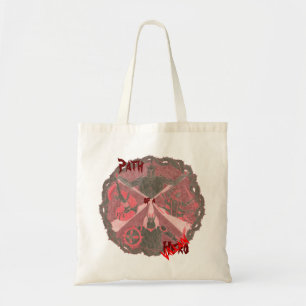 "Path of a Hero" Villains Emblem (met titel) Tote Bag