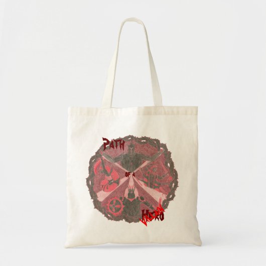 "Path of a Hero" Villains Emblem (met titel) Tote Bag (Voorkant)