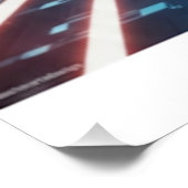 Path of Leaders - Futuristic Abstract Red & Blue T Perfect Poster (Hoek)