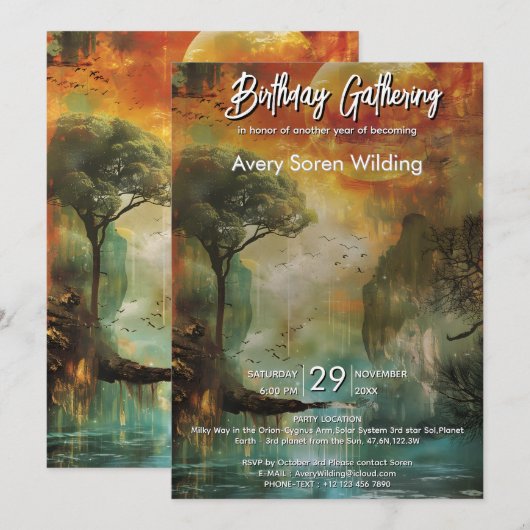 Path of Light | Nature Inspired Composition Kaart (Voorkant / Achterkant)