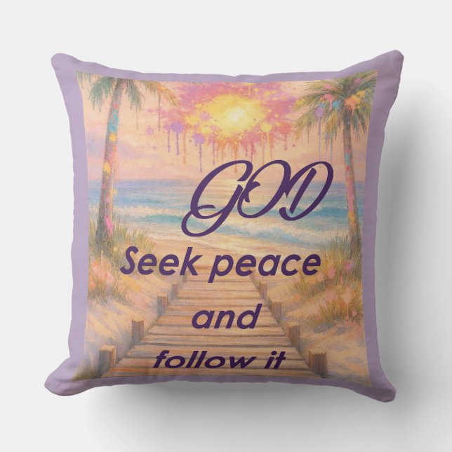 Path of Peace: Grace at Sunset Kussen (Voorkant)
