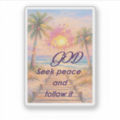 Path of Peace: Grace at Sunset Sticker (Voorkant)