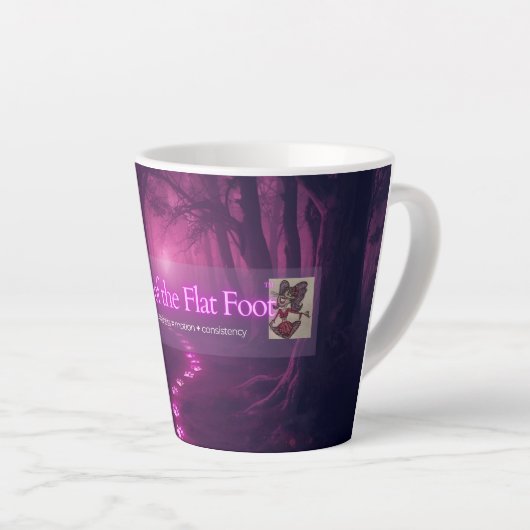 Path of the Flat Foot Small Latte Mug Latte Mok (Rechterhoek)