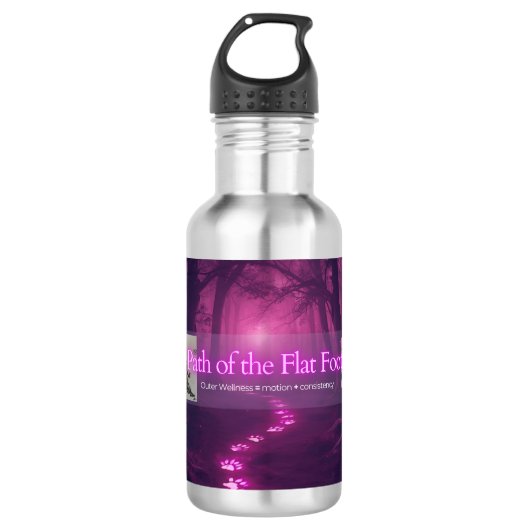 Path of the Flat Foot water bottle Waterfles (Voorkant)