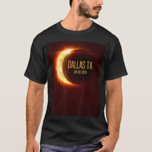 Path of Totality Dallas TX 4.8.24 Totaal zonne-ECL T-shirt