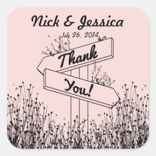 Path Tekens Bruiloft Favor Sticker
