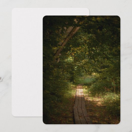 Path through forest feestdagenkaart (Voorkant / Achterkant)