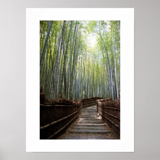 Path through the Bamboo - Sagano, Kyoto Poster (Voorkant)
