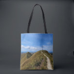 Path To The Cross | Cerro La Silla Panama Faith Tote Bag<br><div class="desc">This stylish tote bag features authentic photography of Cerro La Silla hiking trail in El Valle de Antón, Panama. The moving image of the path leading to the Cross, atop the saddle shaped mountain peaks, makes you feel as if you're there in person. This beautiful tote is a wonderful way...</div>