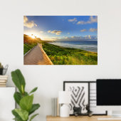 Path to the sun. Oneloa Beach. Maui. Poster (Thuiskantoor)