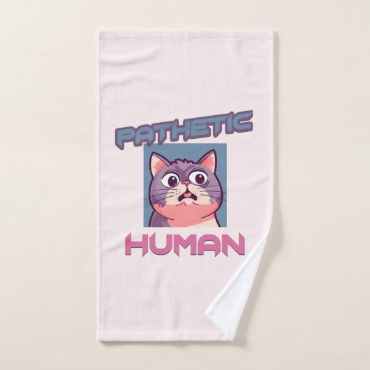 Pathetische mens - grappig kat ontwerp bad handdoek (Handdoek)