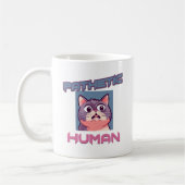Pathetische mens - grappig kat ontwerp koffiemok (Links)