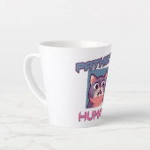 Pathetische mens - grappig kat ontwerp latte mok (Linkerhoek)