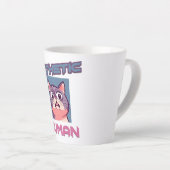 Pathetische mens - grappig kat ontwerp latte mok (Rechterhoek)