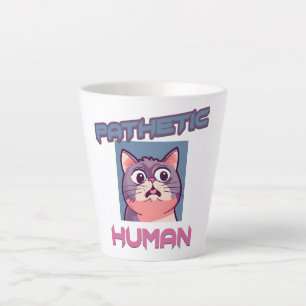 Pathetische mens - grappig kat ontwerp latte mok