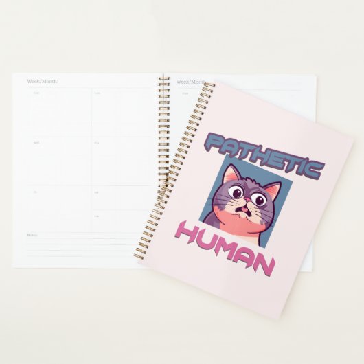 Pathetische mens - grappig kat ontwerp planner (Display)