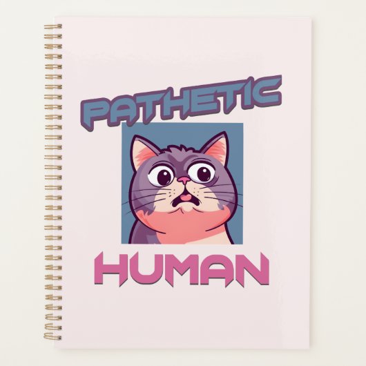 Pathetische mens - grappig kat ontwerp planner (Voorkant)