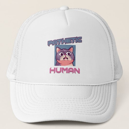 Pathetische mens - grappig kat ontwerp trucker pet (Voorkant)