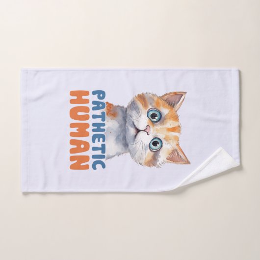Pathetische mens – sarcastisch kattenontwerp bad handdoek (Handdoek)