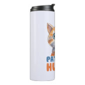 Pathetische mens – sarcastisch kattenontwerp thermosbeker (Gedraaid links)