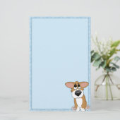Pathetische ogen Corgi Stationery (niet-gevoerd) Briefpapier (Staand voorkant)