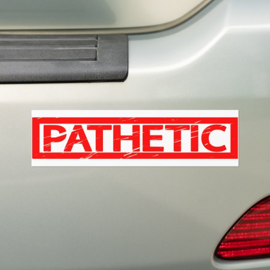 Pathetische stempel bumpersticker (Op auto)